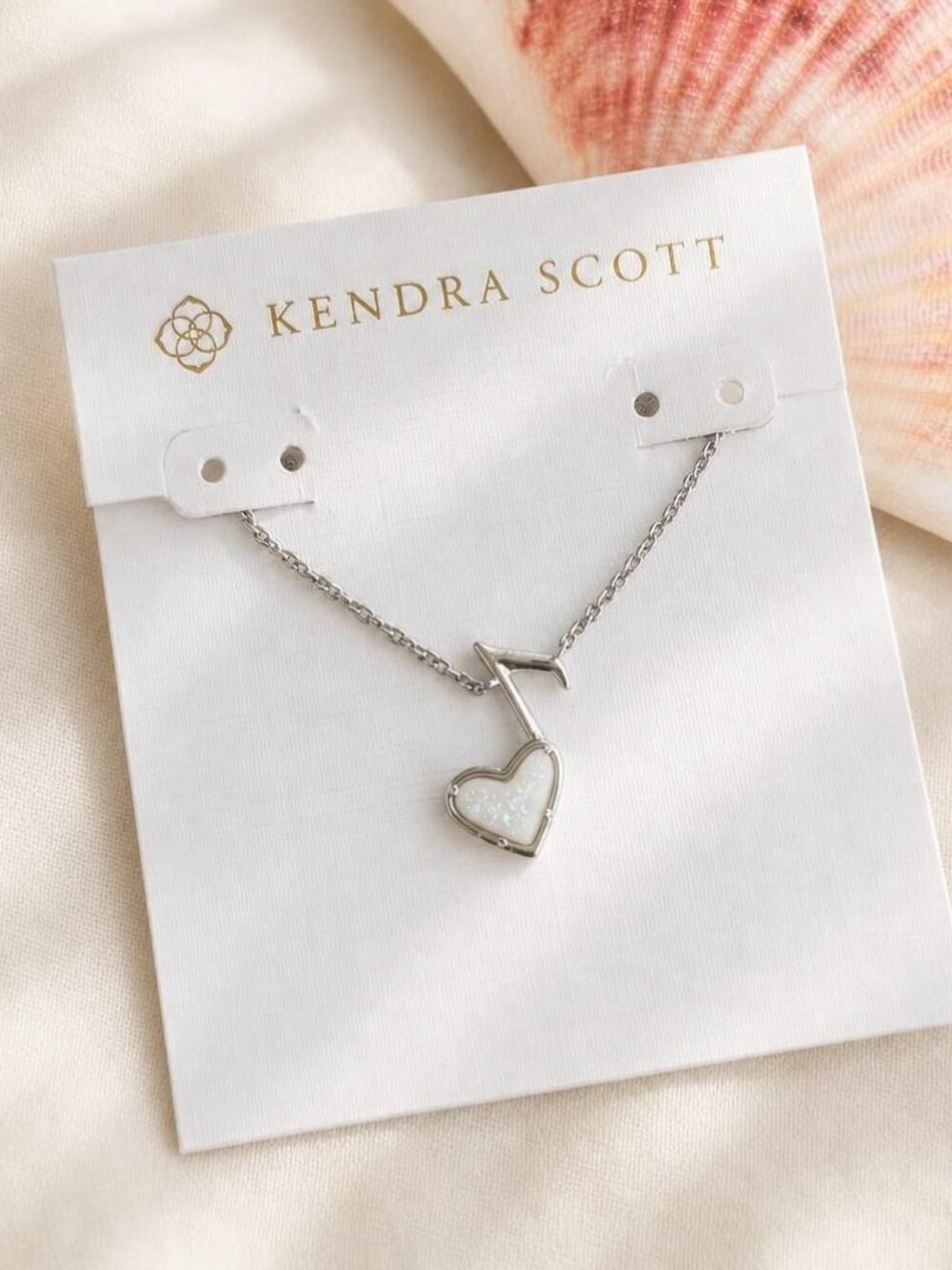 Kendra Scott Dolly Parton Ari Heart Music Note Pendant Necklace - Picture 2 of 2